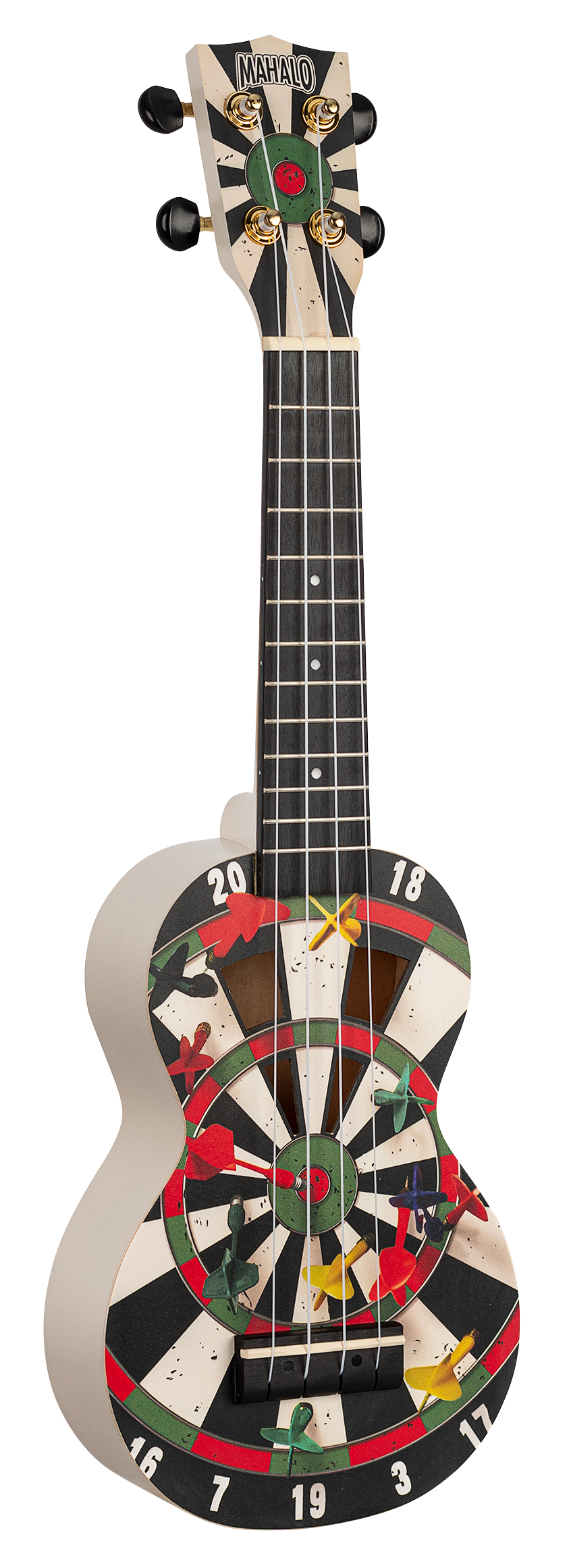 Mahalo Art Series Soprano Darts Ukulele - White Matt