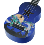 Mahalo Art Series Soprano Ninja Ukulele - Blue Matt