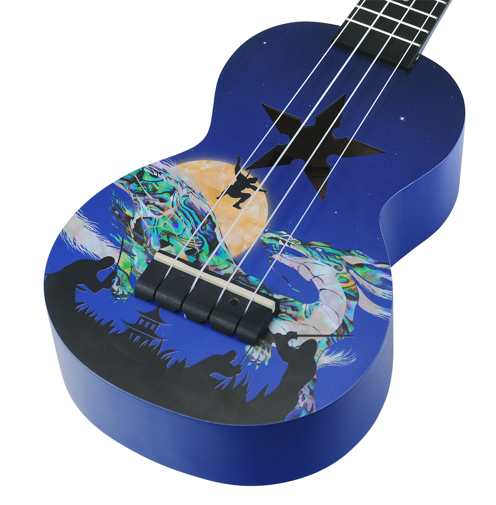 Mahalo Art Series Soprano Ninja Ukulele - Blue Matt