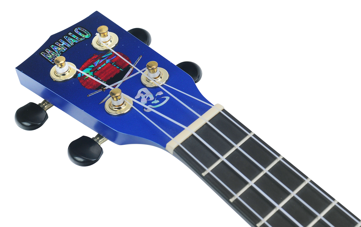 Mahalo Art Series Soprano Ninja Ukulele - Blue Matt