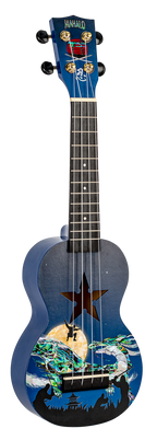 Mahalo Art Series Soprano Ninja Ukulele - Blue Matt