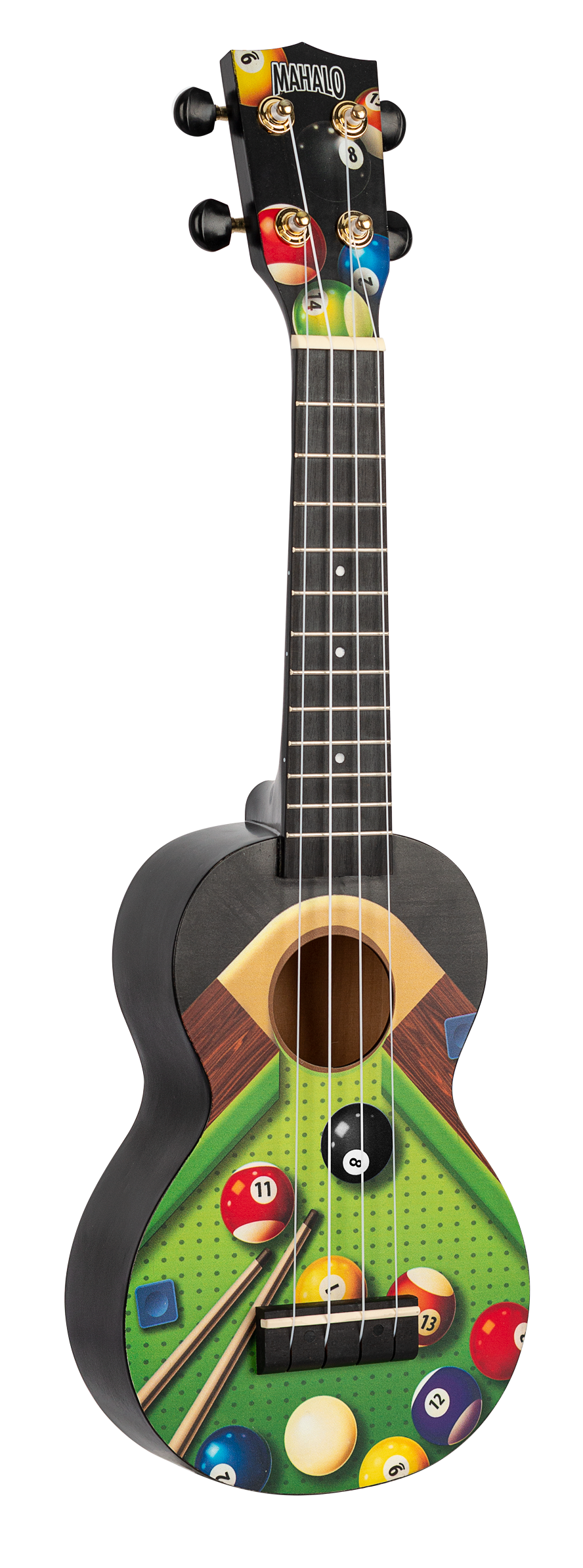 Mahalo Art Series Soprano Pool Ukulele - Black Matt