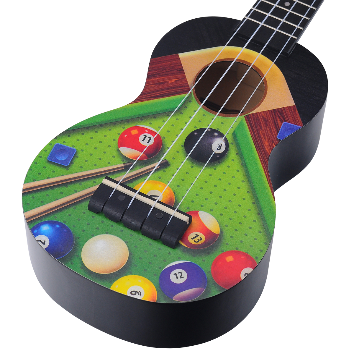 Mahalo Art Series Soprano Pool Ukulele - Black Matt