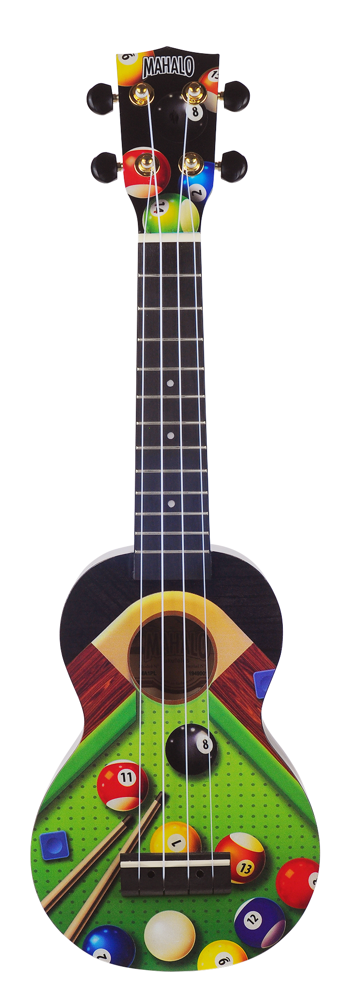 Mahalo Art Series Soprano Pool Ukulele - Black Matt