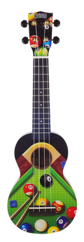 Mahalo Art Series Soprano Pool Ukulele - Black Matt