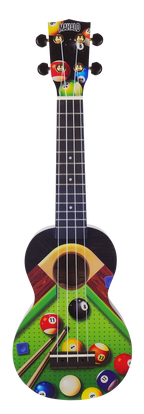 Mahalo Art Series Soprano Pool Ukulele - Black Matt