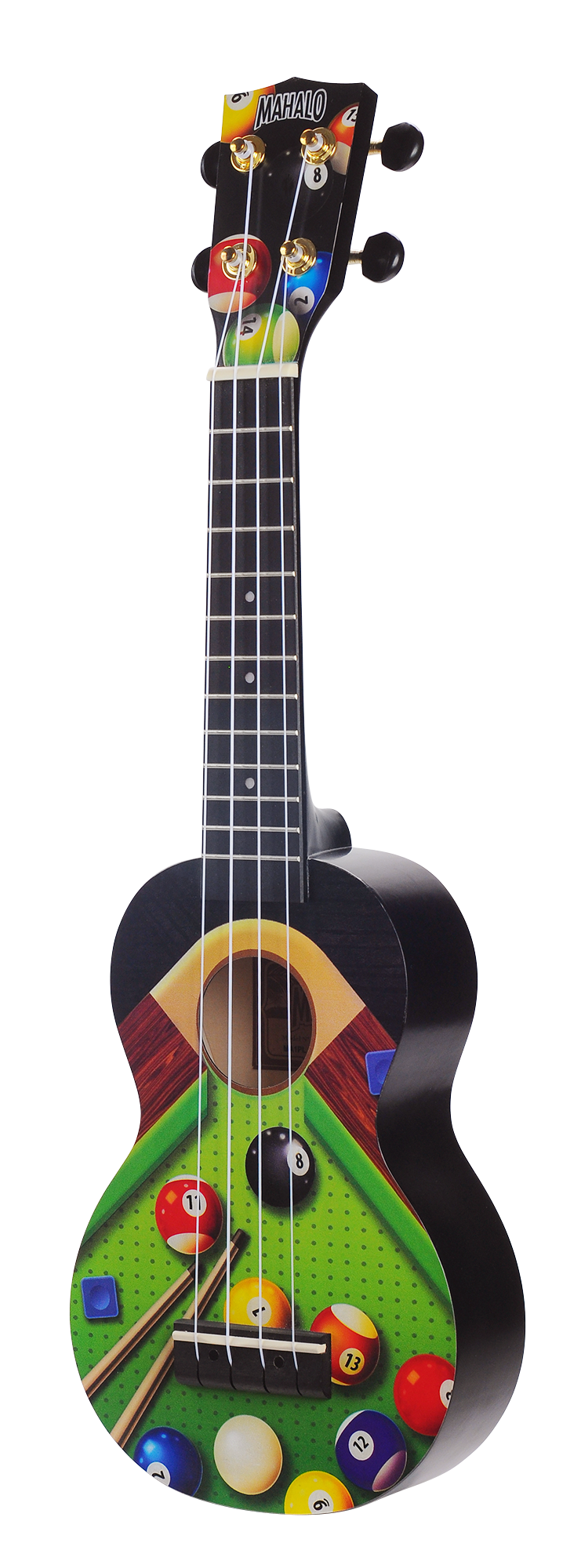 Mahalo Art Series Soprano Pool Ukulele - Black Matt