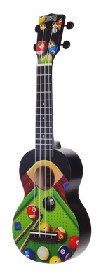Mahalo Art Series Soprano Pool Ukulele - Black Matt
