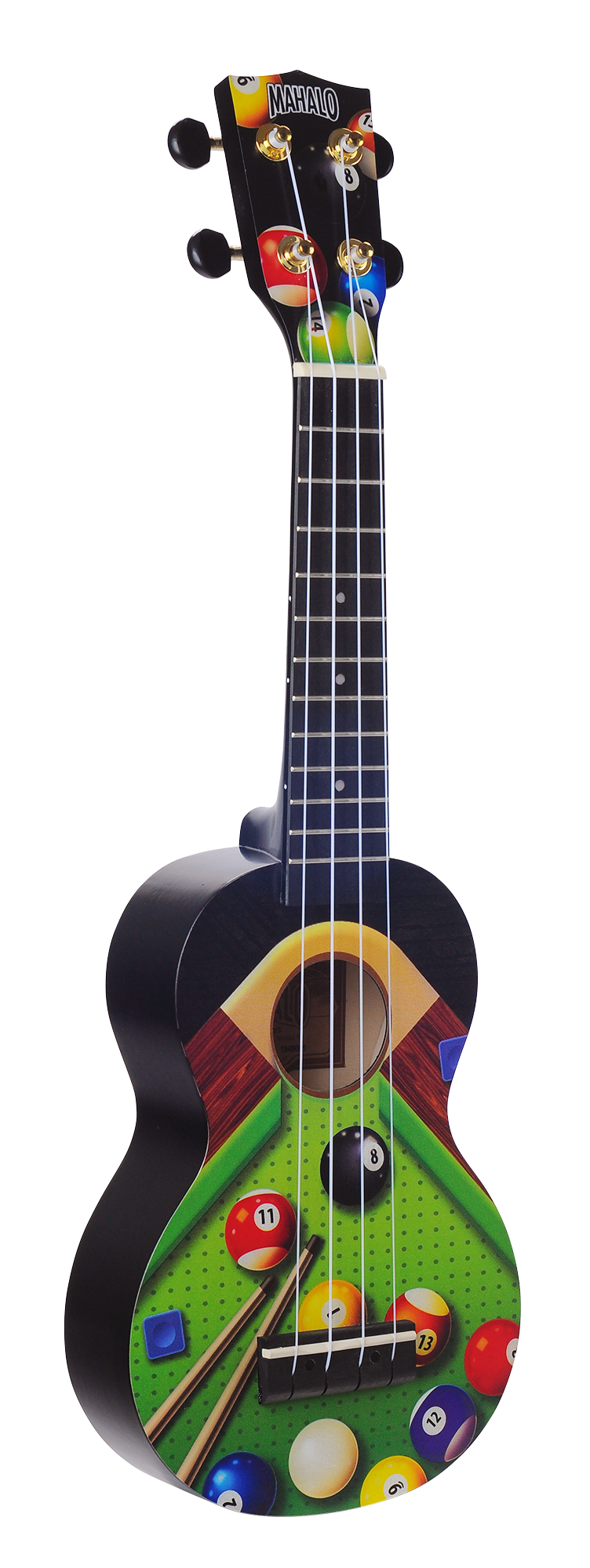 Mahalo Art Series Soprano Pool Ukulele - Black Matt