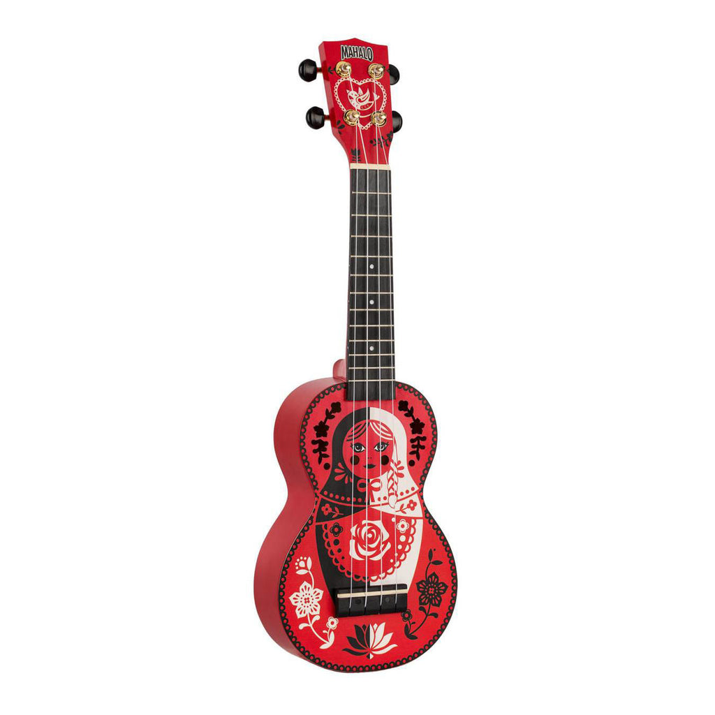 Mahalo Art Series Soprano Russian Doll Ukulele - Red Matt