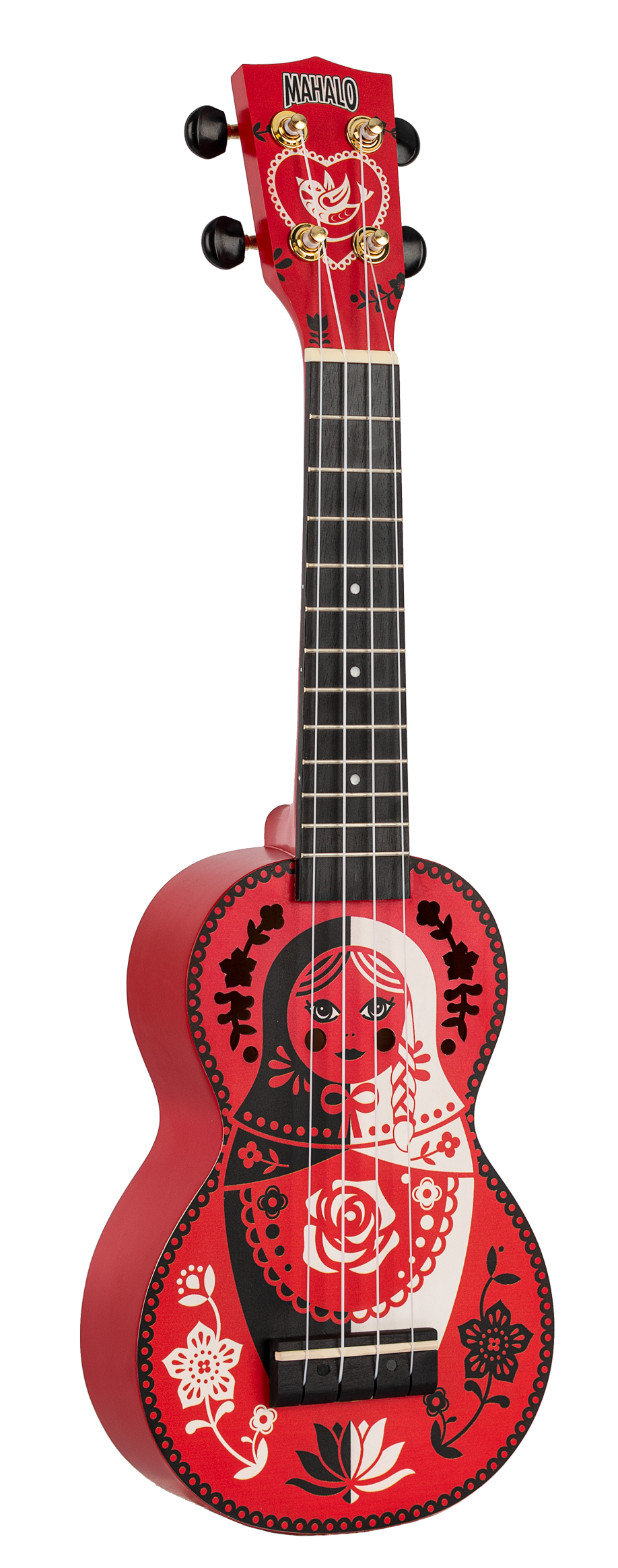 Mahalo Art Series Soprano Russian Doll Ukulele - Red Matt