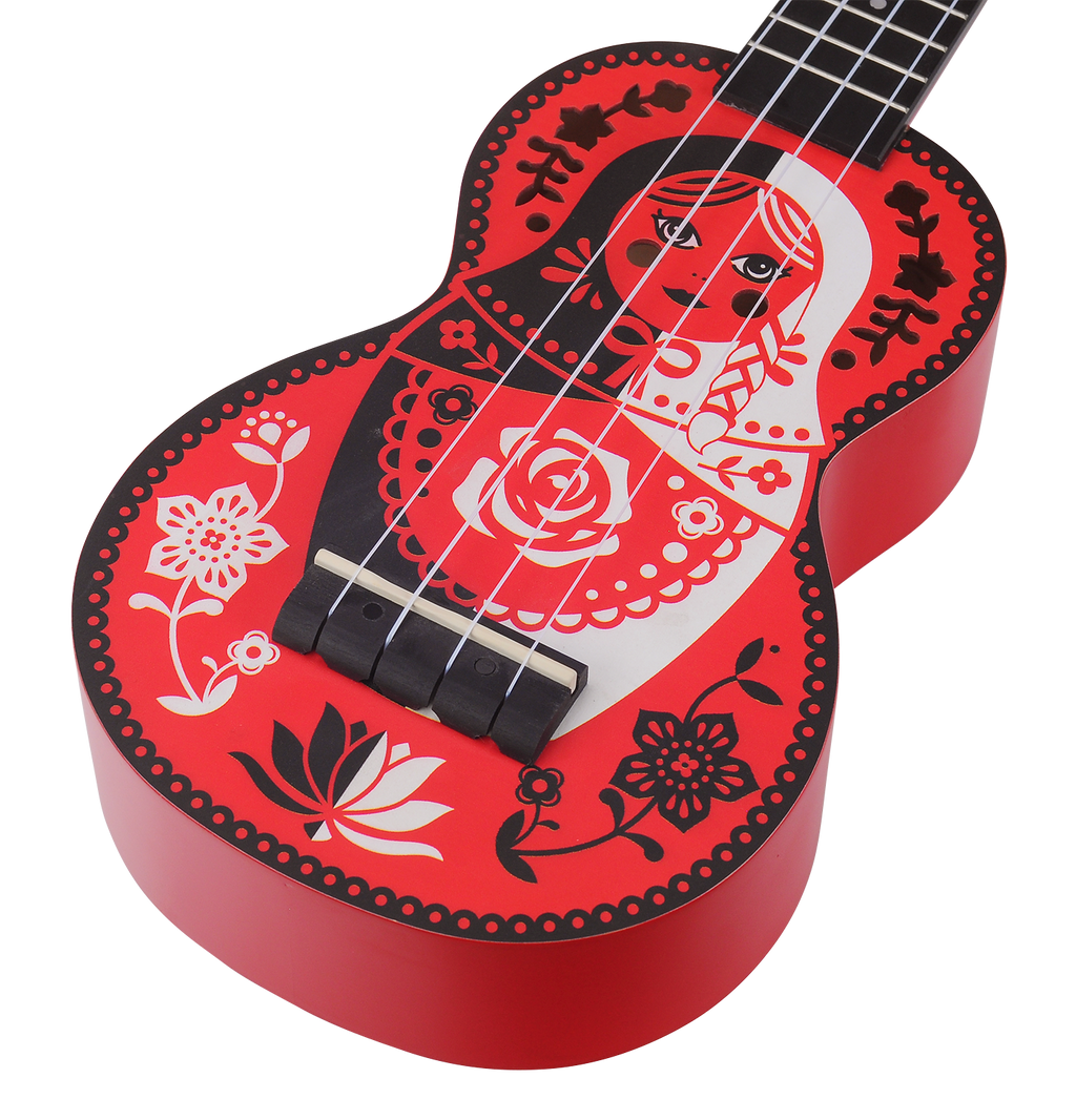 Mahalo Art Series Soprano Russian Doll Ukulele - Red Matt