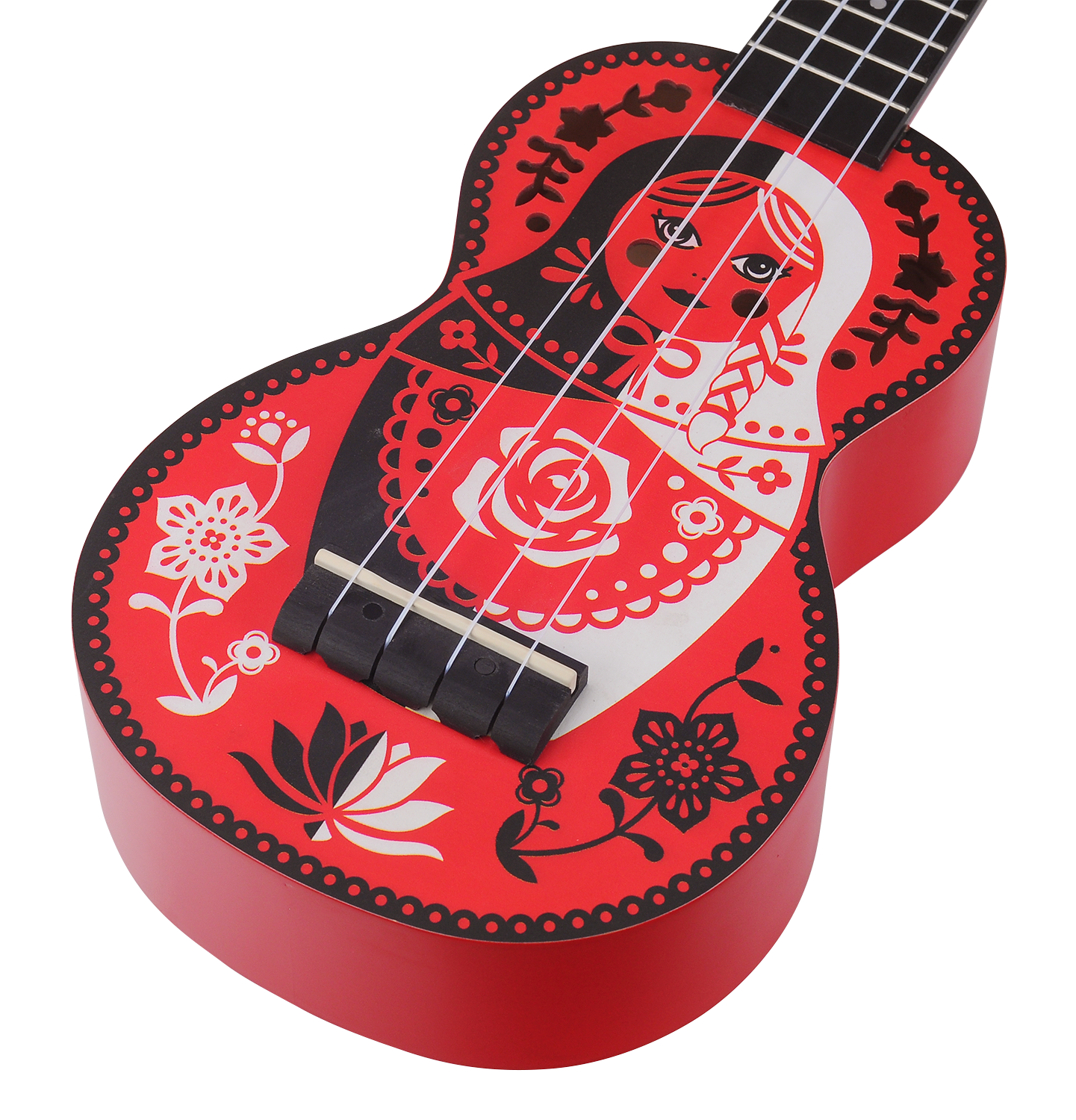 Mahalo Art Series Soprano Russian Doll Ukulele - Red Matt