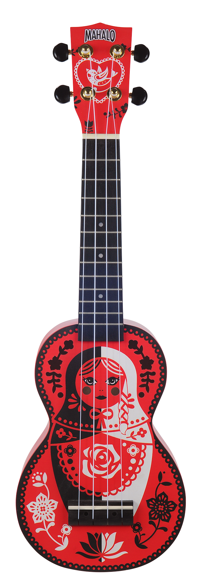 Mahalo Art Series Soprano Russian Doll Ukulele - Red Matt