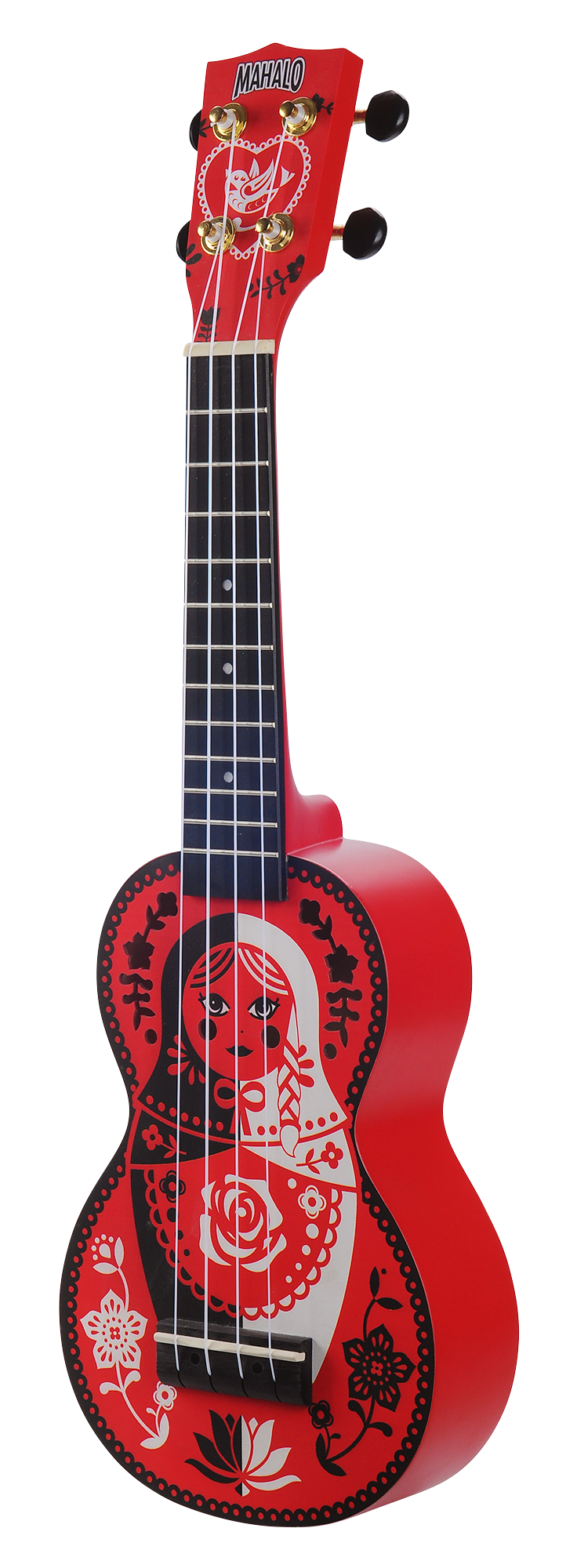 Mahalo Art Series Soprano Russian Doll Ukulele - Red Matt