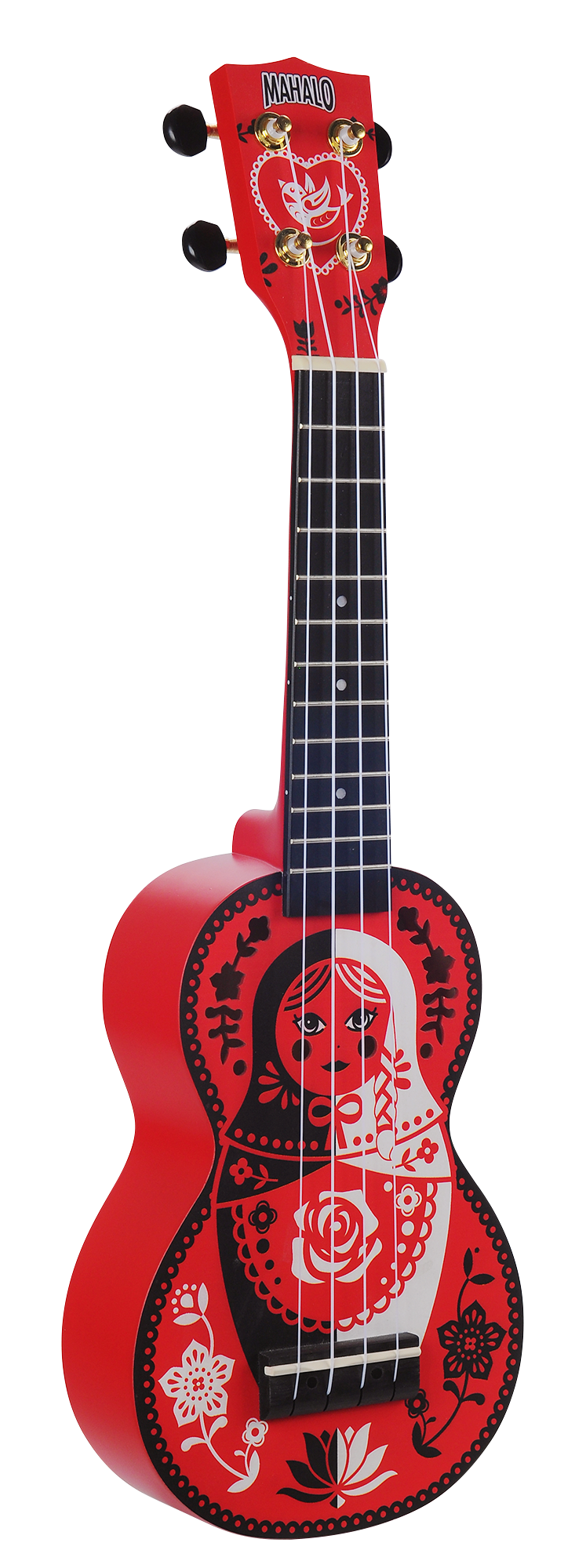 Mahalo Art Series Soprano Russian Doll Ukulele - Red Matt