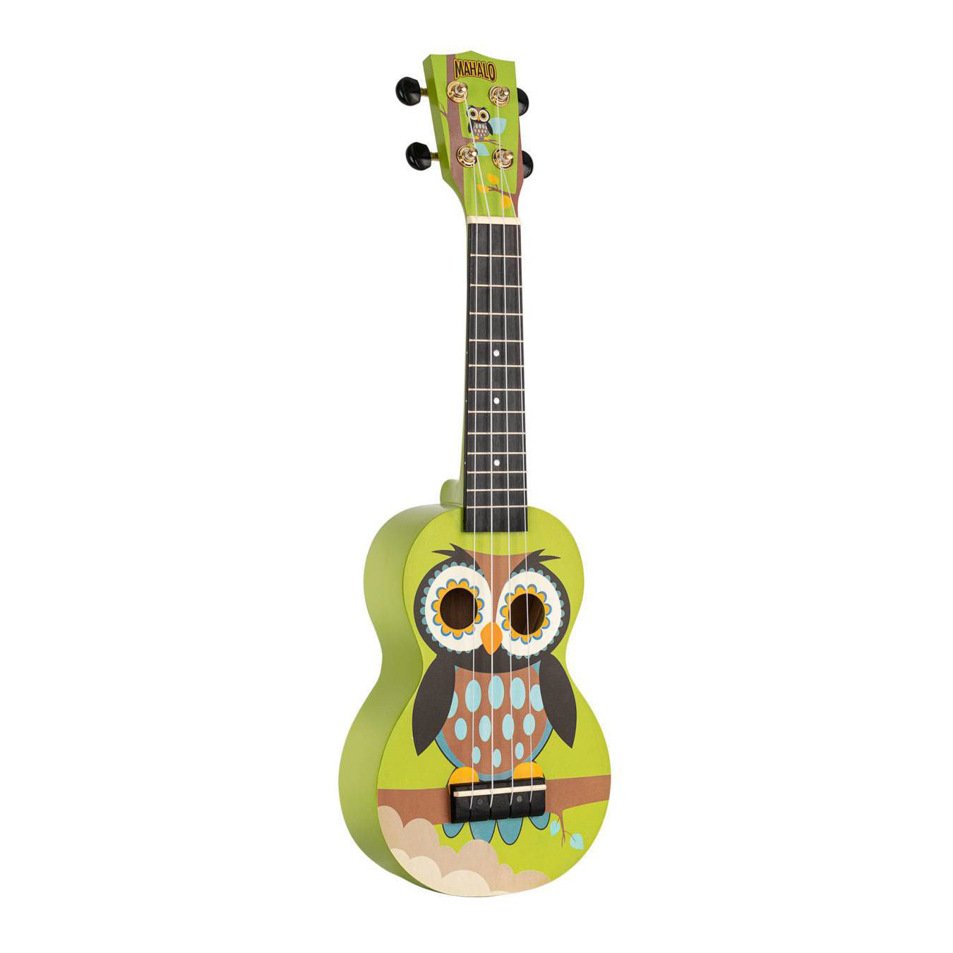 Mahalo Art Series Soprano Owl Ukulele - Green Matt
