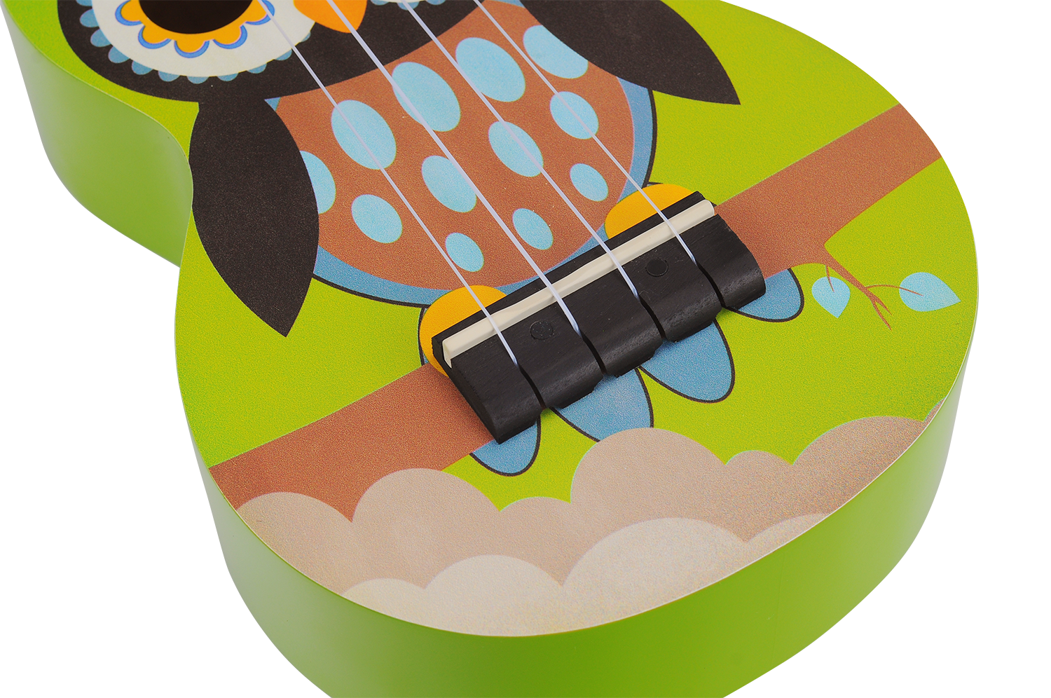 Mahalo Art Series Soprano Owl Ukulele - Green Matt