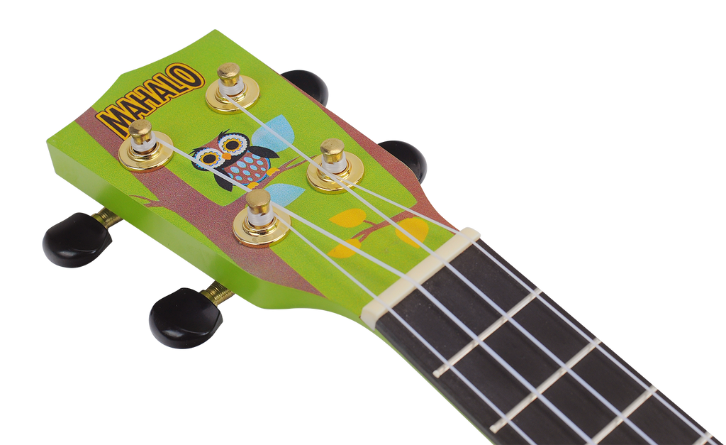 Mahalo Art Series Soprano Owl Ukulele - Green Matt