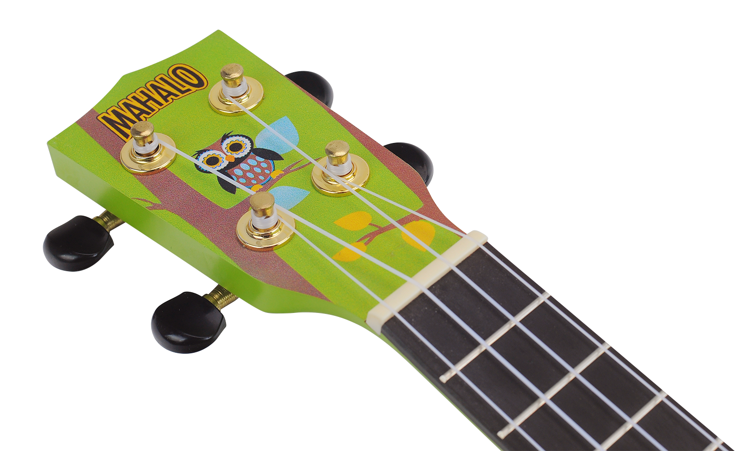 Mahalo Art Series Soprano Owl Ukulele - Green Matt