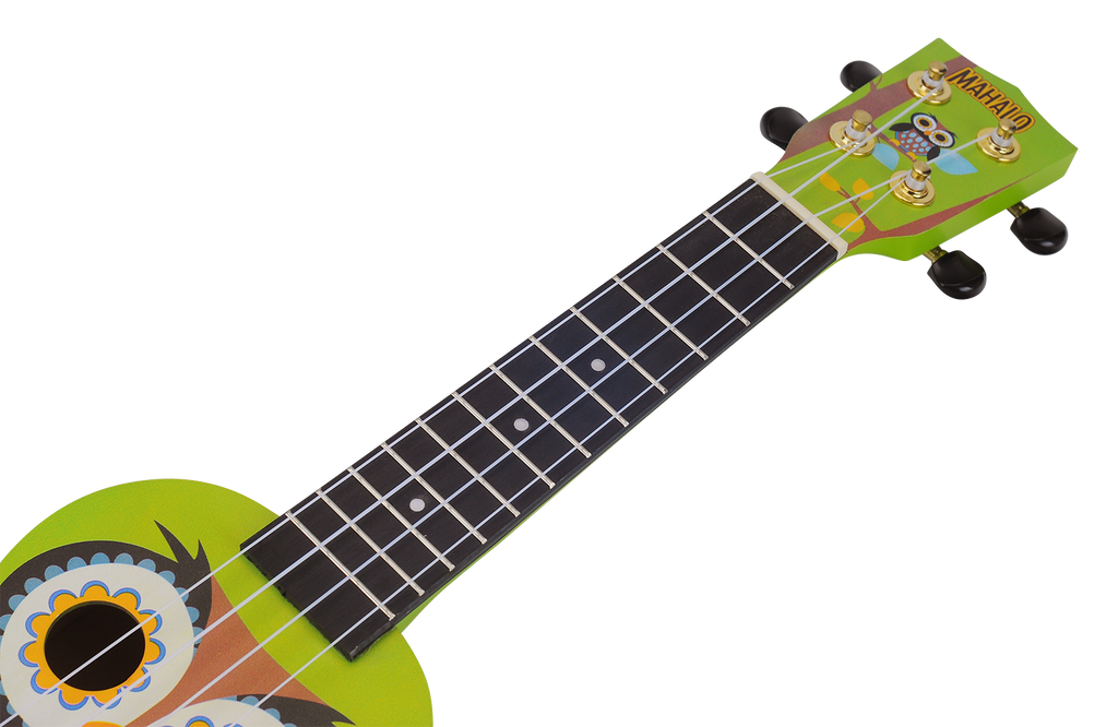 Mahalo Art Series Soprano Owl Ukulele - Green Matt