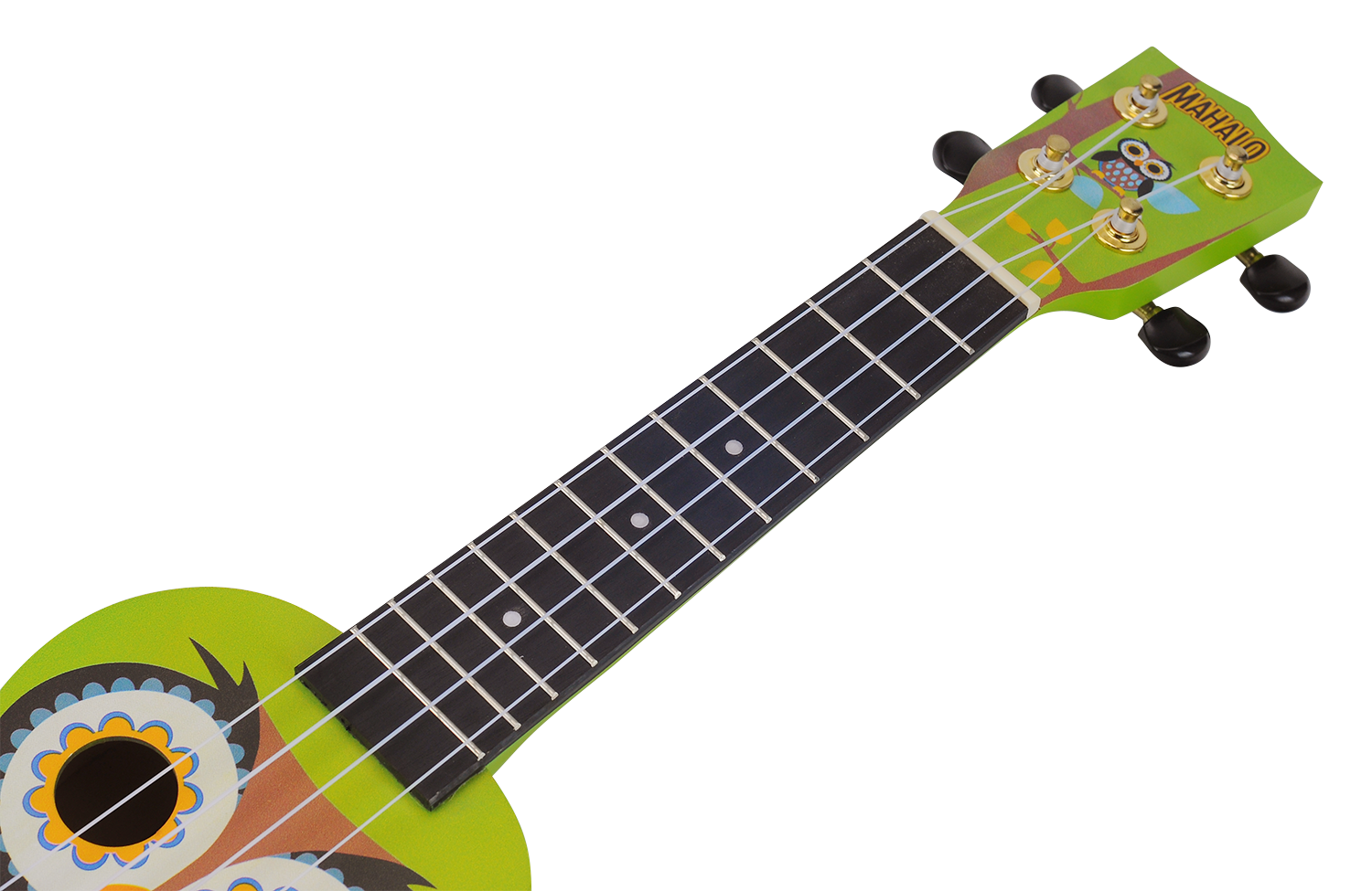 Mahalo Art Series Soprano Owl Ukulele - Green Matt
