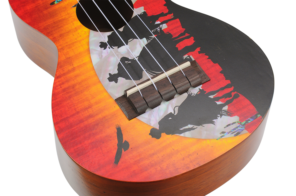 Mahalo Artist Elite Series Concert Ukulele - Unique Wild West