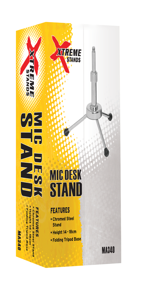 Xtreme MA340 Microphone Desk Stand in Chrome