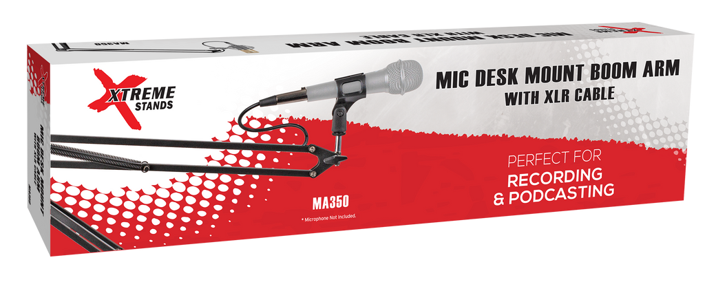 Xtreme Desk Mount Microphone Boom Arm with XLR Cable