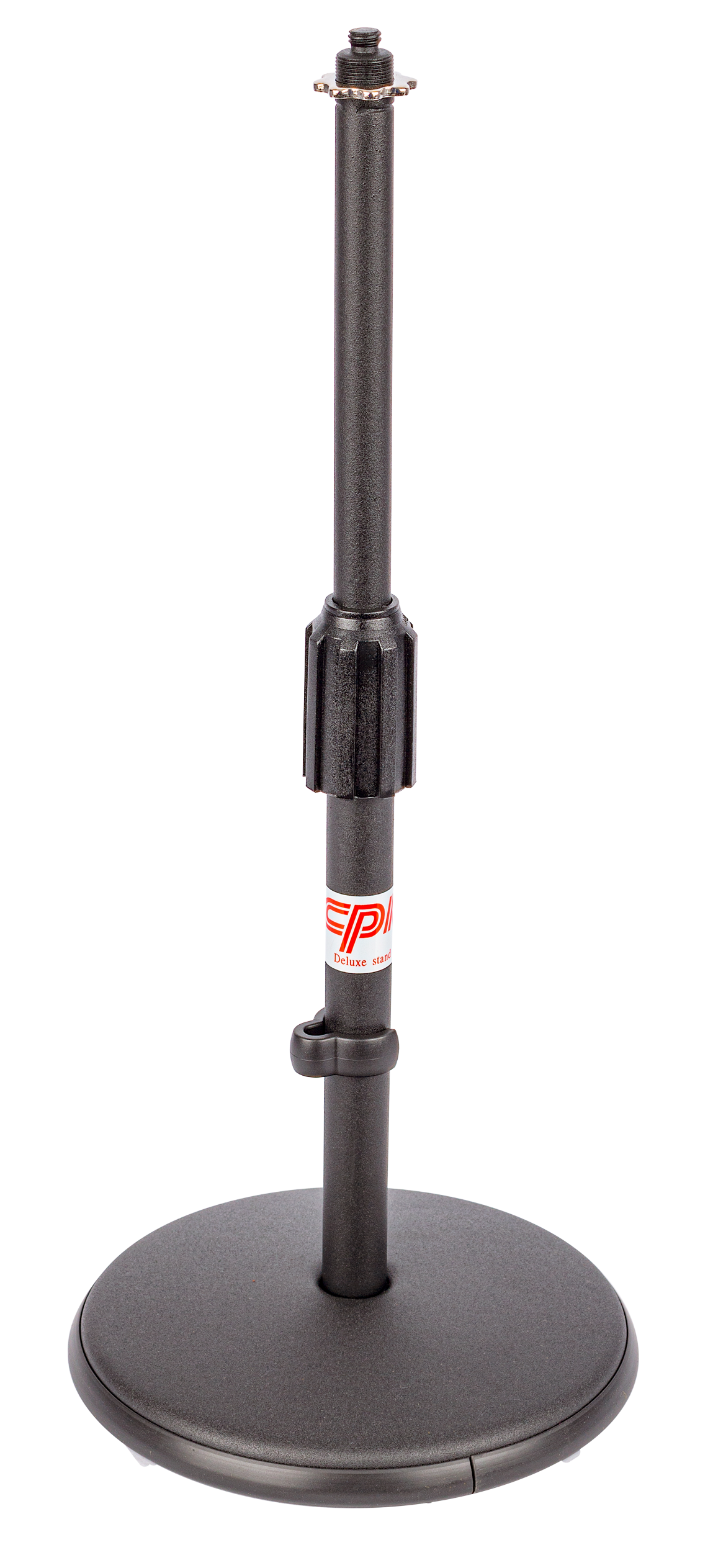 CPK MA361 microphone desk stand with adjustable height from 26 to 41cm, ideal for recording and broadcasting setups.