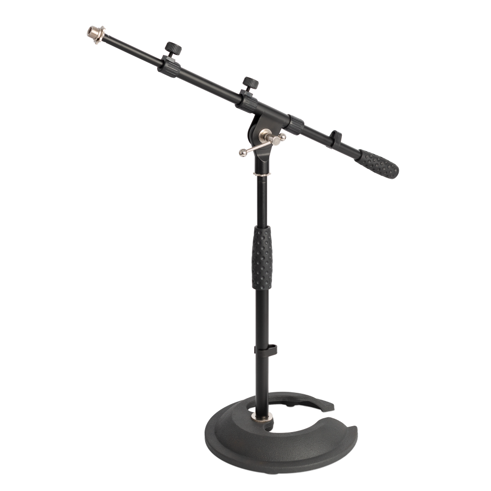 Xtreme MA414B short microphone boom stand with adjustable arm and sturdy base for studio or stage use.