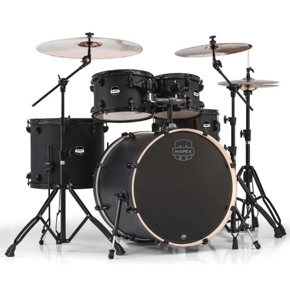 Mapex Mars Series 5 Piece Rock Shell Pack Drum Kit with 22 inch Kick - Night Wood