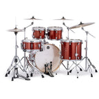Mapex Mars Birch Fast Shell Pack drum kit with 22-inch bass, 10/12/16 toms, 14-inch snare in blood orange sparkle finish.