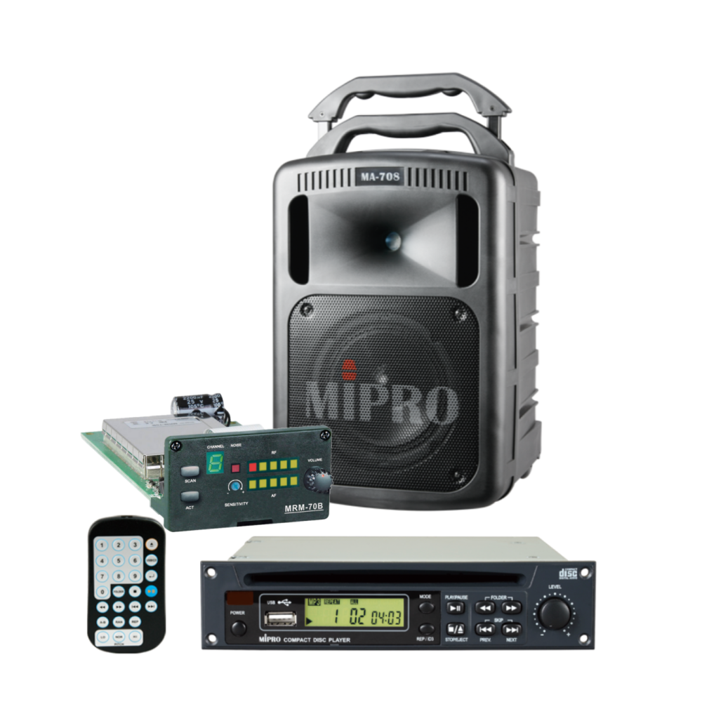 MIPRO MA708 with bluetooth includes MRM70B-5 Receiver and CDM2 CD/USB Player