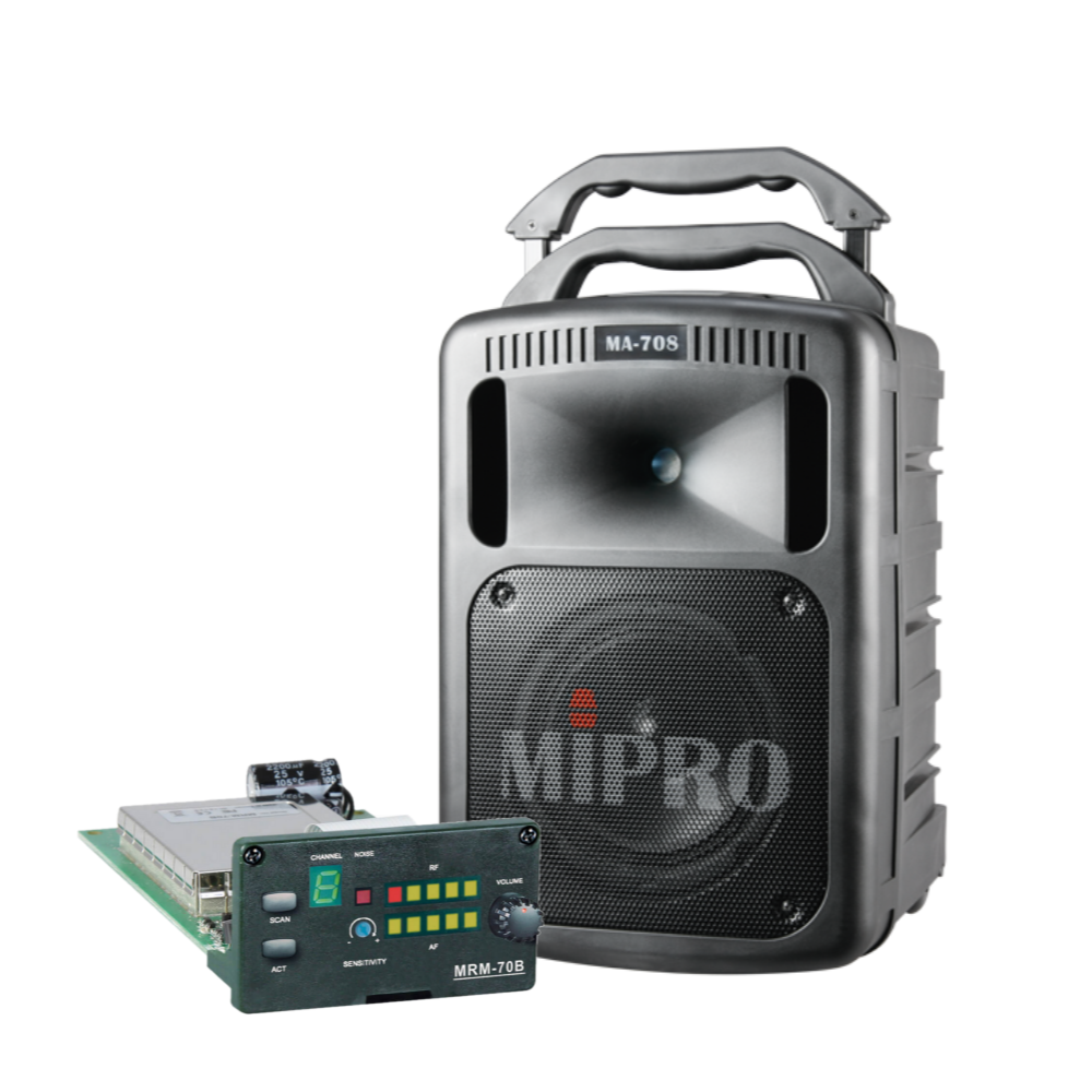 Mipro MA-708 Portable PA System with MRM70B-5 Wireless Mic Receiver