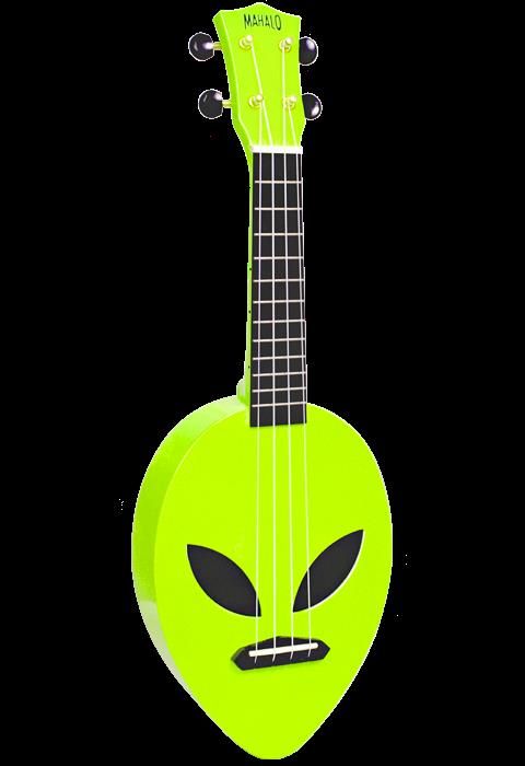 Mahalo Creative Series Soprano Ukulele Alien Shaped - Green