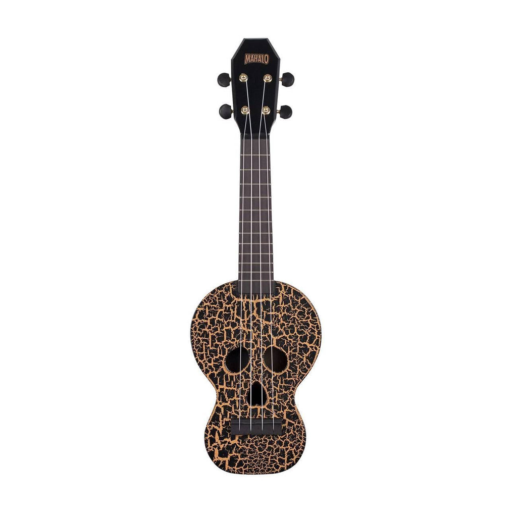 Mahalo MC1SKBK Creative Series Skull Ukulele in Black