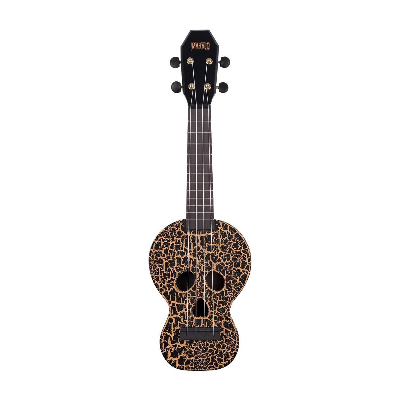 Mahalo MC1SKBK Creative Series Skull Ukulele in Black