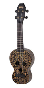 Mahalo MC1SKBK Creative Series Skull Ukulele in Black