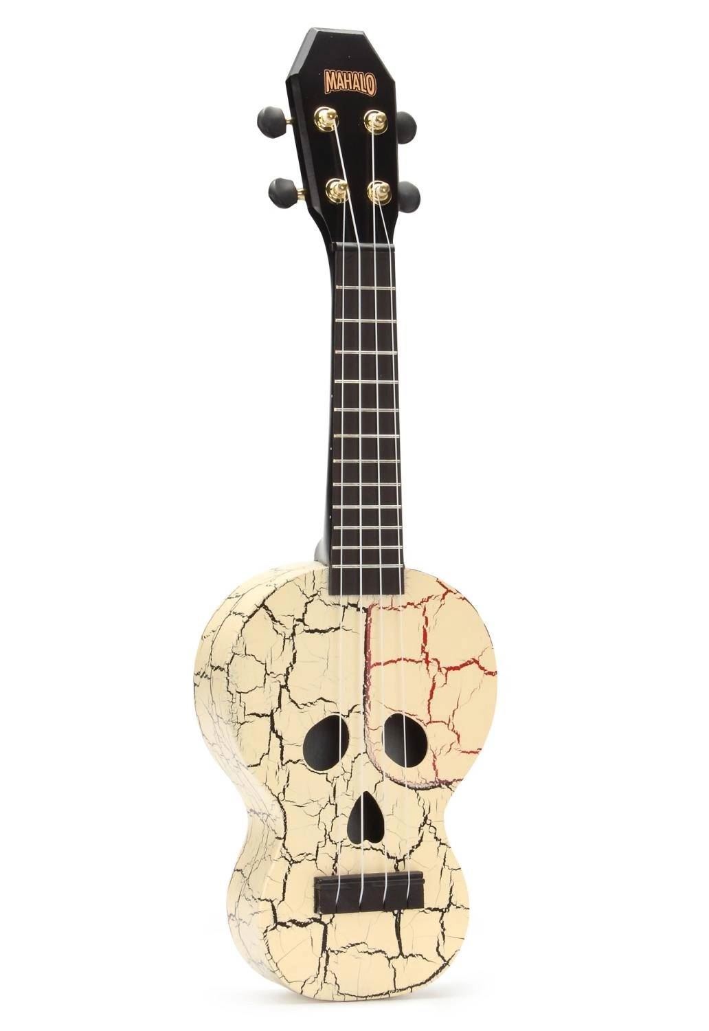 Mahalo MC1SKWT Creative Series Skull Ukukele in White