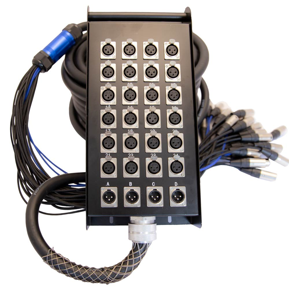 AVE MCB-2815 24 in / 4 out Multicore Stage Box - 15 Meter