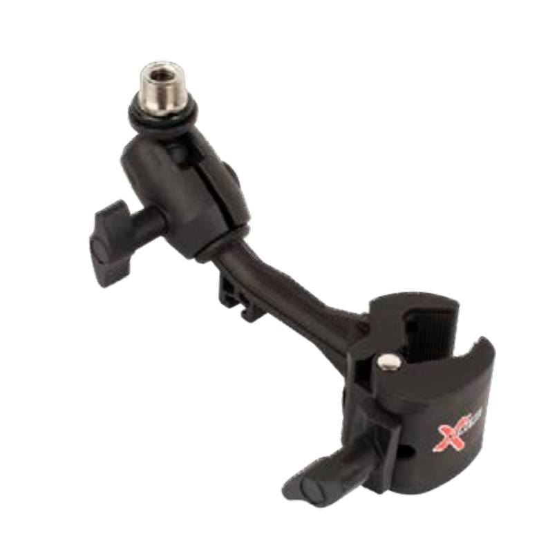 Xtreme MCP5 Pro-Mount microphone holder with clamp for stands and brackets, securely holds microphones in place.