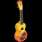 Mahalo Designer Hawaiian Palm Tree Ukulele - Orange Burst