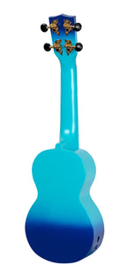 Mahalo Designer Hawaian Palm Tree Ukulele Blue Burst