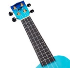 Mahalo Designer Hawaian Palm Tree Ukulele Blue Burst