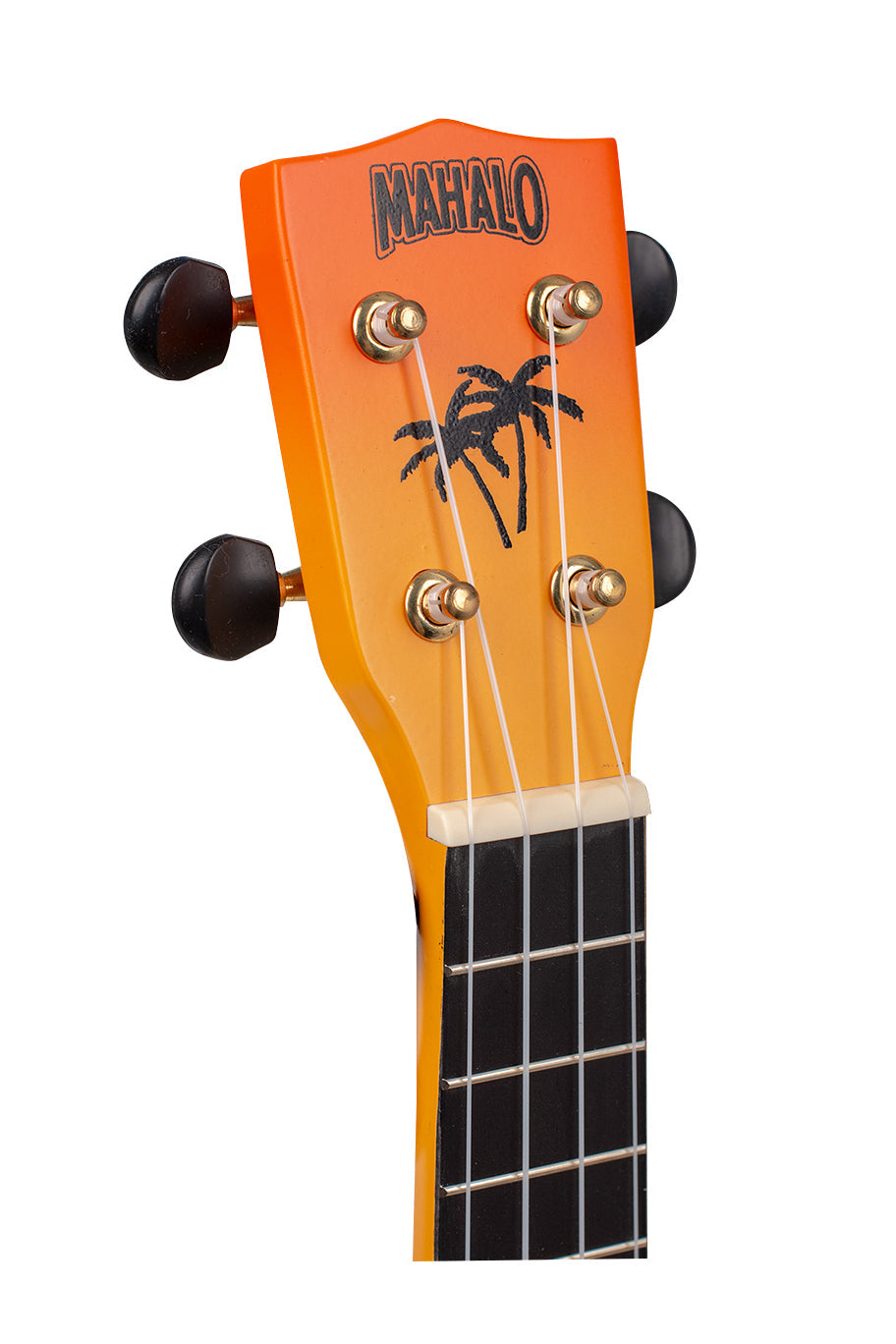 Mahalo Designer Hawaiian Palm Tree Ukulele - Orange Burst