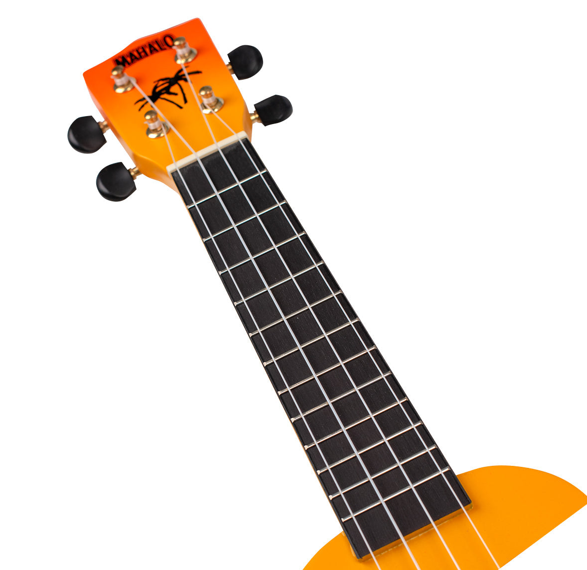 Mahalo Designer Hawaiian Palm Tree Ukulele - Orange Burst