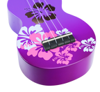 Mahalo Designer Hibiscus Ukulele Purple Burst