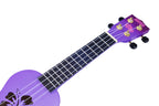 Mahalo Designer Hibiscus Ukulele Purple Burst