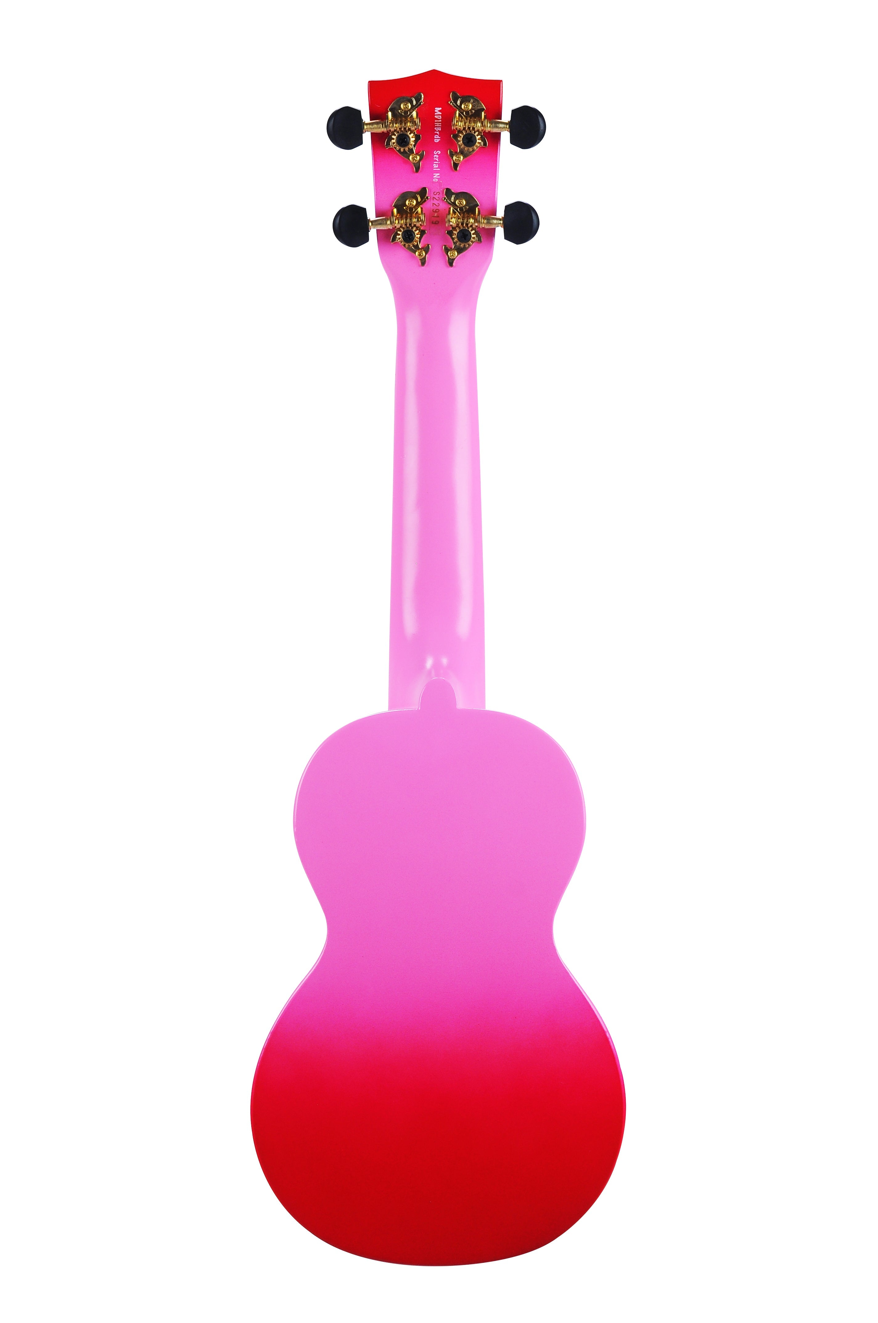 Mahalo MD1HBRDB Designer Hibiscus Soprano Ukulele in Pink Burst